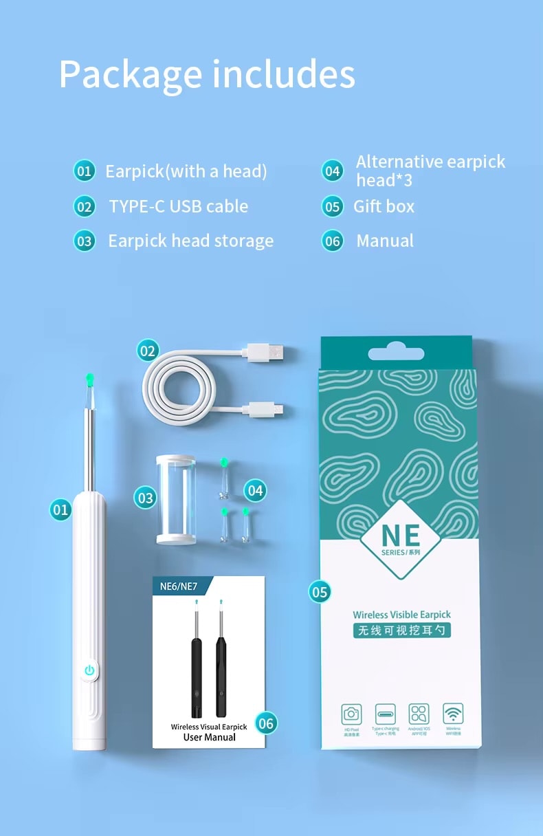 Visual Camera Ear Wax Removal Tool